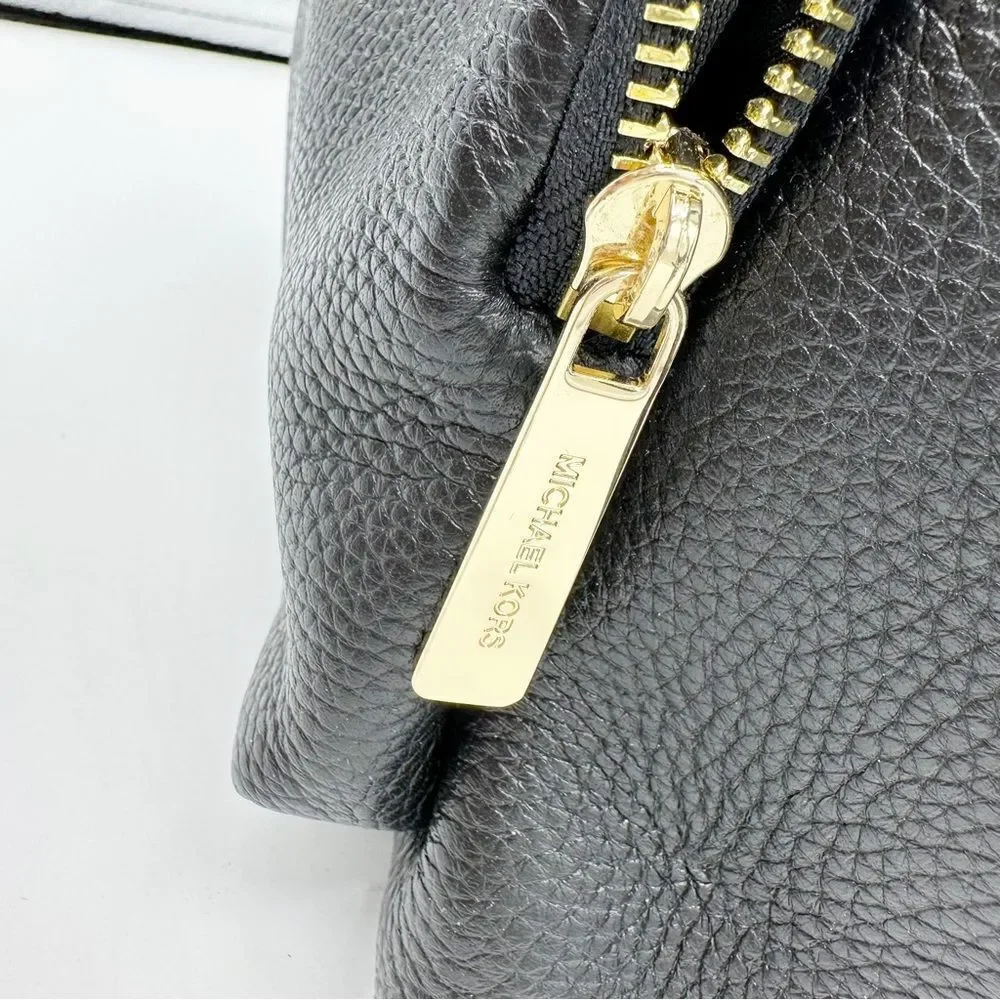 Michael‎ Kors Erin Medium Leather Backpack Black Pebbled Leather